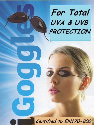 100 pair sunbed goggles - 100, uv