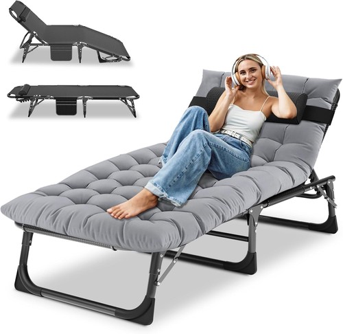 Folding sun lounger recliner - folding,
