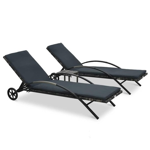 Sun loungers with table poly - sun,