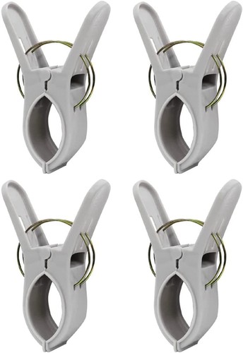 Sunbed towel clips grey clamps - towel,