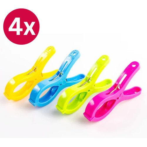 4pcs plastic towel - 4pcs, clips
