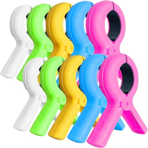 10x beach towel clips - beach, plastic