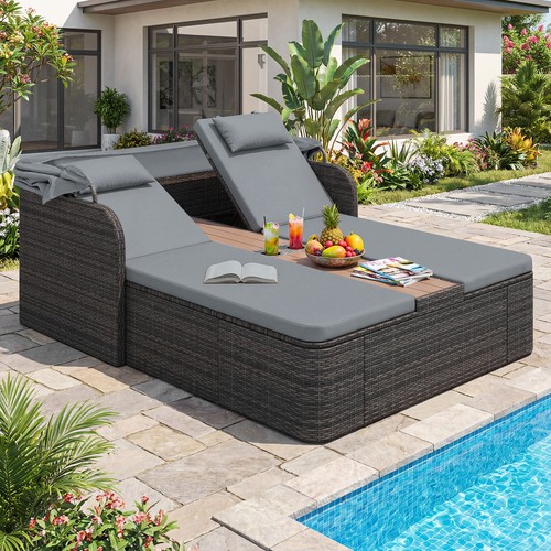 Patio adjustable sunbed - adjustable, 2