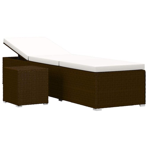 Sun lounger with cushion and - lounger,