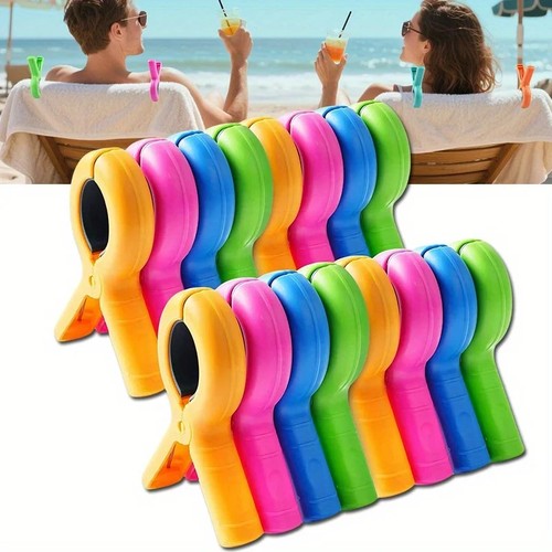 Beach towel clips plastic - 8x,