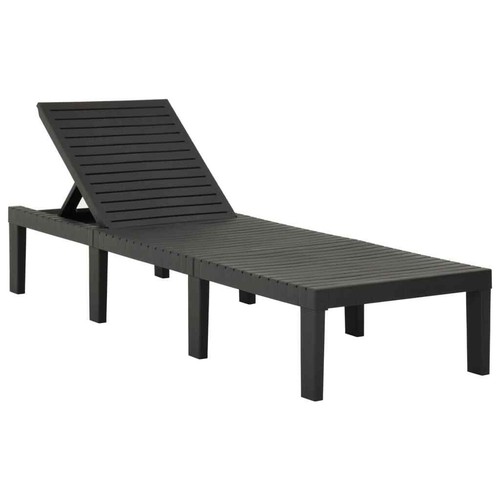 Sun lounger plastic anthracite - sun,